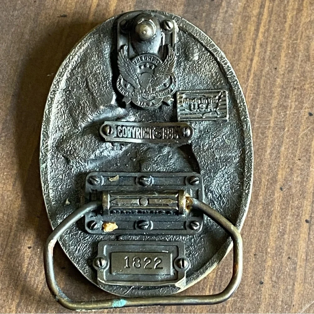 Vintage Pow Mia Eagle Emblem‎ Belt Buckle Not Forgotten